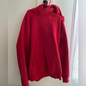 TNA COZY-AF red hoodie